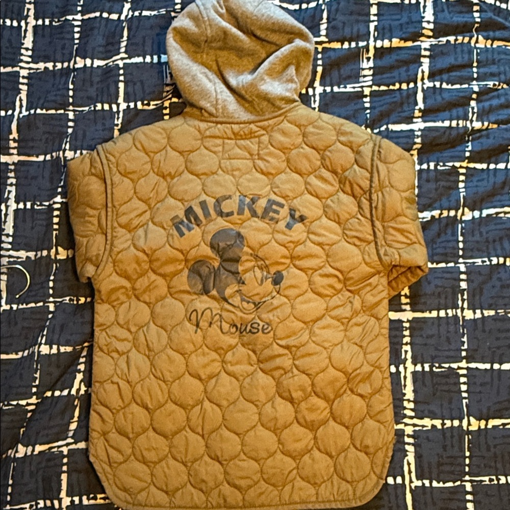 Zara Quilted Mickey Mouse Hooded Jacket